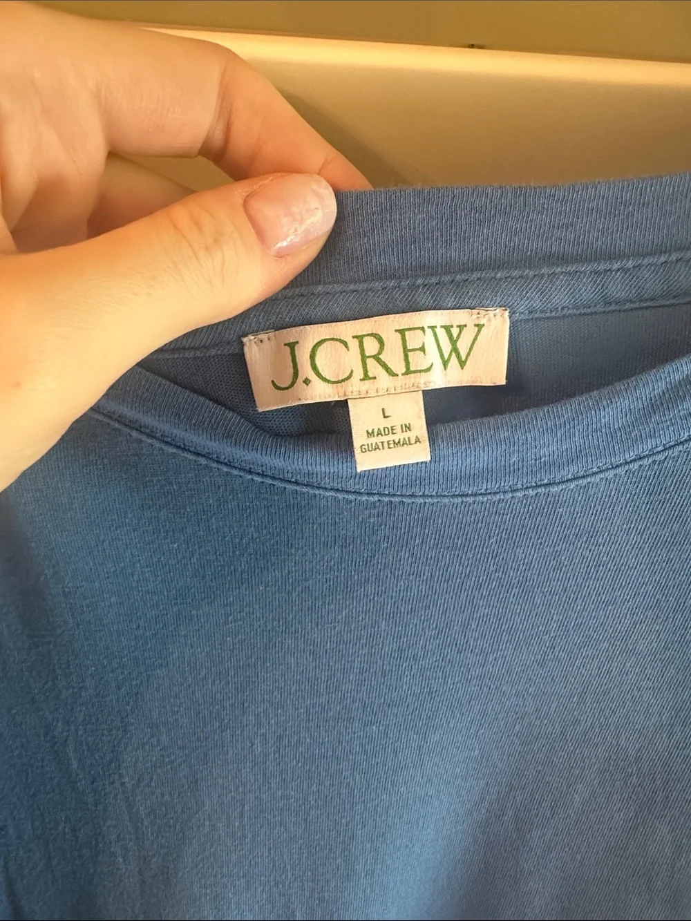 J. Crew Blue Tiered Short-Sleeve Knit Dress